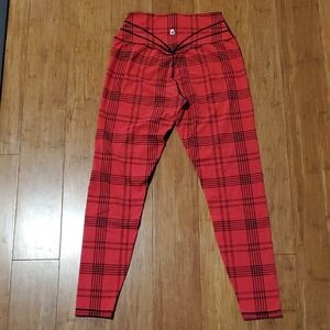 BuffBunny Red Plaid Leggings